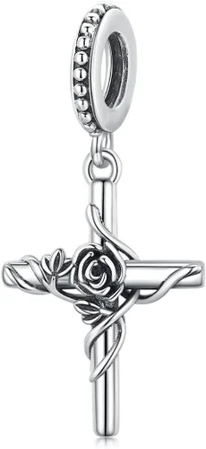 Miniatura 20 de Abalorios de plata de ley para pulseras, collares, familia para siempre, circonita cúbica, regalo de joyería para mujeres