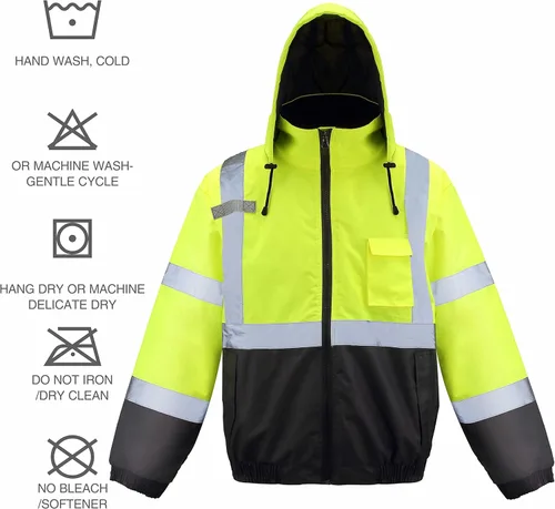 Miniatura 4 de caparazon Class4 - Chaqueta bomber resistente a la intemperie de alta visibilidad con forro acolchado integrado