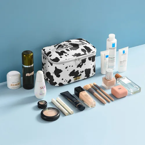 Miniatura 2 de MIRASON Bolsa de maquillaje de viaje para mujer, bonita bolsa de maquillaje, juego de 3 para bolsa, bolsa organizadora de maquillaje, bolsa