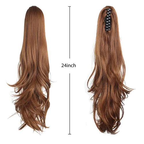 Miniatura 212 de Extensiones de cola de caballo de cabello rubio, extensiones de cola de caballo para mujer, pinza de extensiones de cabello rizado de 12 pulgadas