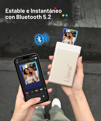Miniatura 7 de Liene Pearl N200 Pro - Impresora fotográfica portátil AI, mini impresora instantánea para iPhone Smartphone, sublimación de tinte térmico