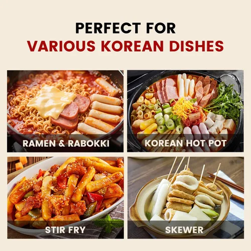 Miniatura 5 de APEXY Tortas de arroz coreanas para Tteokbokki, auténticos palitos de pastel de arroz coreano masticables, sin gluten, veganos, sin OMG, pasteles