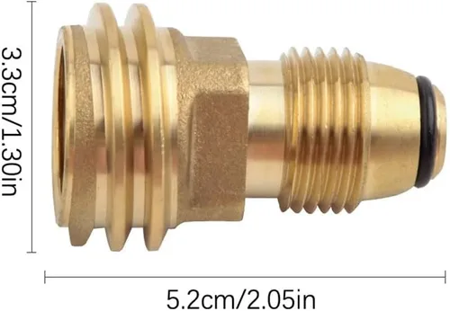 Miniatura 8 de Adaptadores de tanque de propano que convierten la válvula de servicio POL del tanque LP a QCC1 latón sólido ajuste universal (paquete de 2)