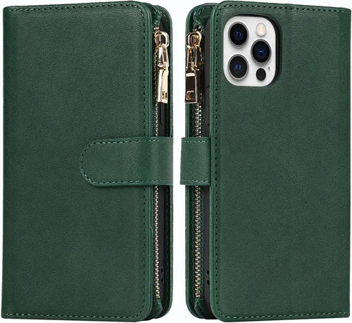 Miniatura 7 de Funda para iPhone 12 Pro Max para mujer con tarjetero, para iPhone 12 Pro Max, funda cruzada con correa para el hombro, bolsillo con cremallera