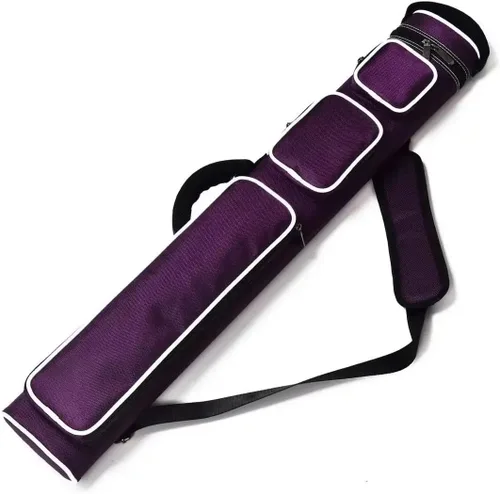 Estuche de transporte para palo de billar Champion 2x4, 3x6 de nylon/piel sintética, 4S2B, 6S3B Púrpura