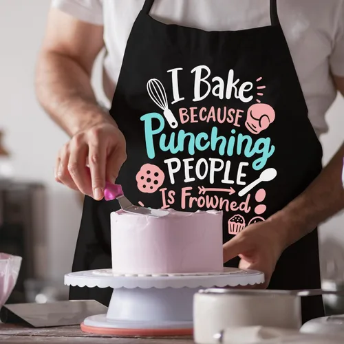 Miniatura 4 de Divertidos delantales para hornear para mujeres con bolsillos, delantal de cocina con restistante de agua para hombres, regalo de cumpleaños