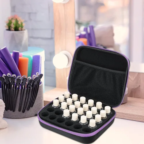 Miniatura 6 de 4 bolsas de almacenamiento de aceites esenciales, 30 botellas de EVA, estuche de transporte de aceites esenciales de EVA, cajas organizadoras