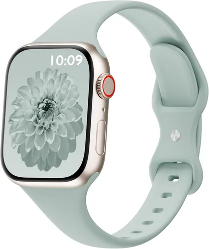 Miniatura 22 de Bandas delgadas de silicona deportivas compatibles con Apple Watch de 38mm 42mm 40mm 44mm 41mm 45mm 46mm 49mm, correa de repuesto delgada y estrecha