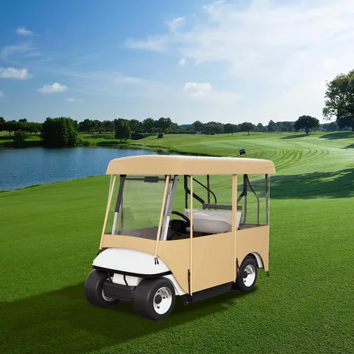 Miniatura 8 de Happybuy Golf Cart Enclosure, 4-Person Golf Cart Cover, 4-Sided Fairway Deluxe, 300D Waterproof Driving Enclosure with Transparent Windows, Fit for