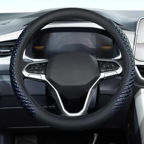 Miniatura 14 de Coverado - Funda de volante de invierno de felpa suave, cubierta antideslizante de pelo esponjoso para auto, universal de 14-15 pulgadas, de felpa