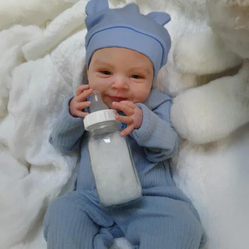 Miniatura 4 de CHAREX Muñeca Realista Reborn de Bebé Niño - Muñeca de Bebé Recién Nacido Realista de 18 Pulgadas con Cuerpo de Tela Suave, Muñecas de Bebé