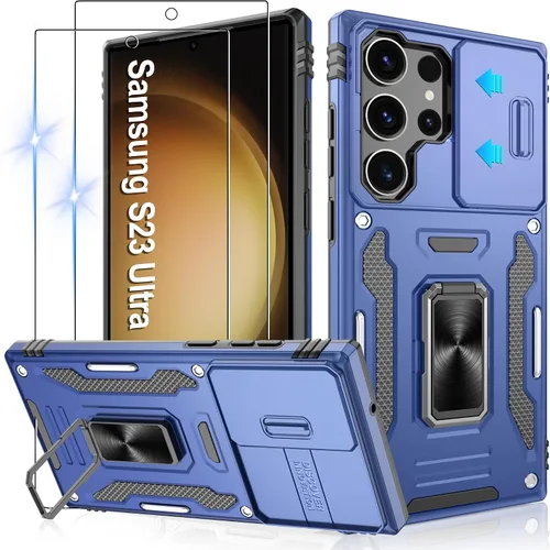 Miniatura 28 de Gritup para Samsung Galaxy S22 Funda con protectores de pantalla HD de 2 paquetes y cubierta deslizante para la cámara, protección contra caídas