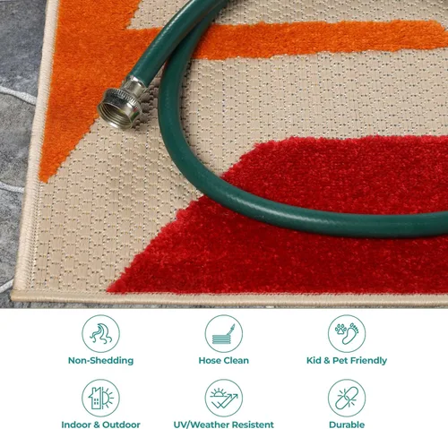 Miniatura 8 de SUPERIOR - Alfombra de interior y exterior, perfecta para patio, dormitorio, cocina, sala de estar, entrada, cuarto de juegos, guardería, cubierta