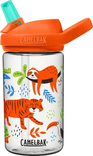 Miniatura 35 de CamelBak Eddy+ Kids Water Bottle with Bite Valve Straw, Leak‑Resistant Easy‑Sip Design for Everyday Hydration, 14oz Kids Monstruos de Skate