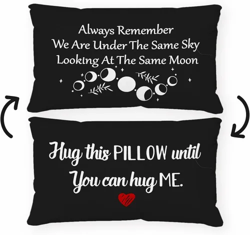Miniatura 8 de Sufamb Regalos románticos de relaciones de larga distancia, reversible, decoración para el hogar y el dormitorio, funda de almohada de 12 x 20