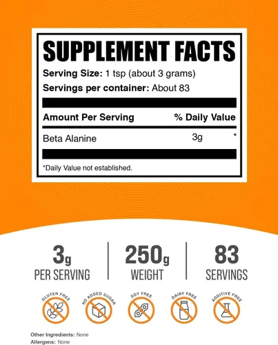 Miniatura 2 de Bulksupplements Pure Beta polvo de analina, 1