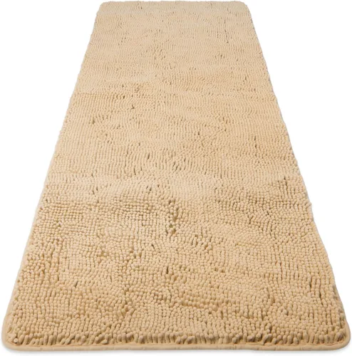Miniatura 281 de Yeaban Alfombra de pasillo de baño de 24 x 72 pulgadas, antideslizante, alfombra de baño larga de felpilla gruesa, absorbente y lavable, alfombra