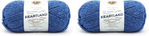 Miniatura 41 de Lion Brand Yarn Heartland Yarn - Hilo multicolor para tejer, tejer y tejer, paquete de 3, color congaree