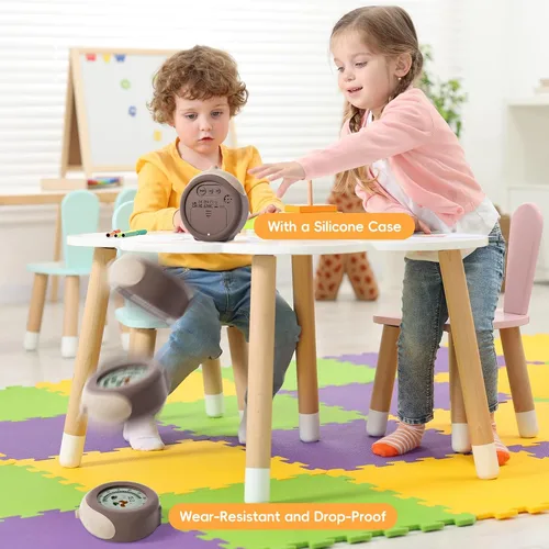 Miniatura 9 de Temporizador visual para niños, temporizador de ardilla de 299 minutos, temporizador digital con función de pausa, reloj y alarma para aula