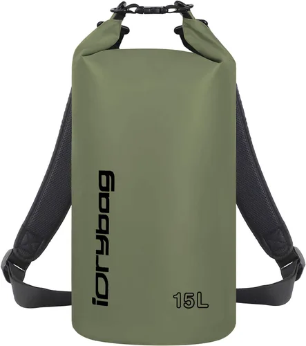 Miniatura 40 de IDRYBAG Bolsa seca para kayak impermeable 2L/5L/10L/15L/20L, pequeña bolsa impermeable para navegación
