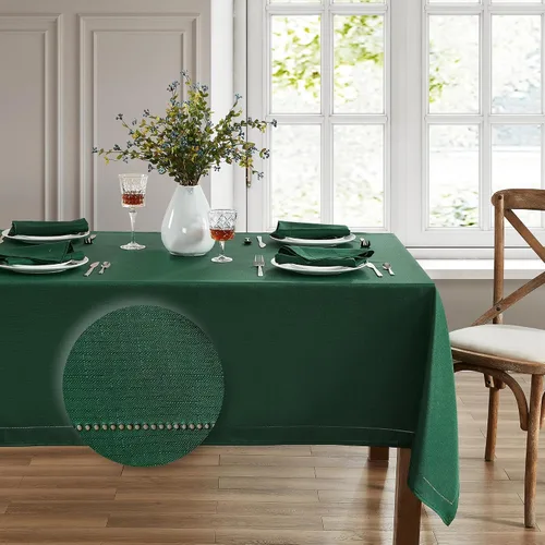 Miniatura 9 de Elrene Home Fashions Alison Mantel Individual de Tela con Diseño de Borde de Ojales Resistente a las Arrugas, Juego de 4, 13"x19", Arándano Rojo