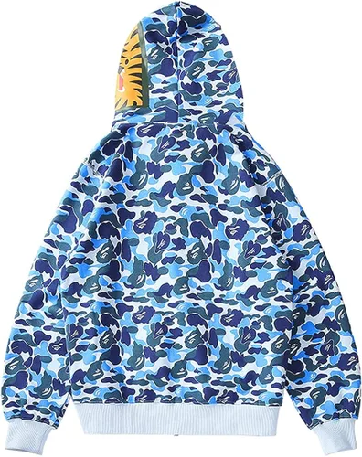 Miniatura 3 de Imilan Shark Jaw - Sudadera con capucha y boca de tiburón con cremallera completa para adultos