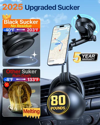 Miniatura 2 de HTU Soporte para teléfono de coche Super Suction Blue
