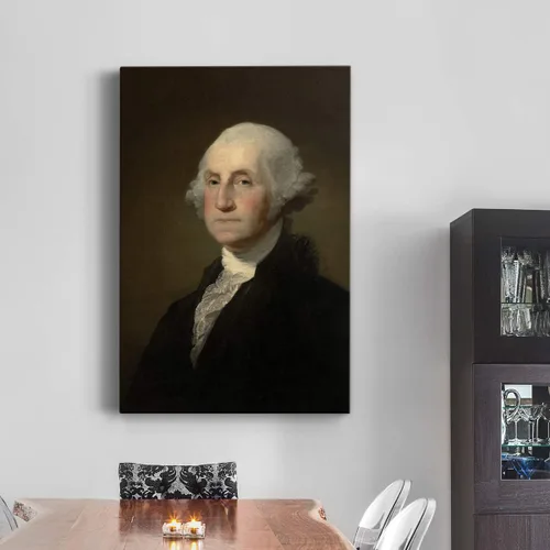 Miniatura 3 de Renditions Gallery George Washington - Arte de pared de retrato presidental, decoración en lienzo de alta calidad con envoltura de galería, listo