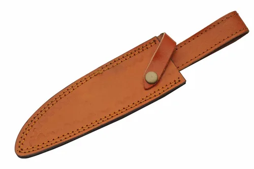 Miniatura 6 de SZCO Supplies 203456 - Cuchillo de caza para exteriores con mango de hueso y madera, con funda de cuero, 11.5 pulgadas de longitud