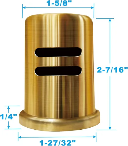 Miniatura 5 de Cubierta de hueco de aire para lavavajillas dorada solo, con borde, reemplazo de hueco de aire para lavavajillas, latón sólido, acabado dorado
