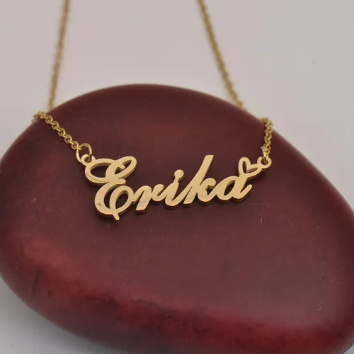 Miniatura 4 de HUAN XUN Collares personalizados con dije de inicial para mujeres y niñas en oro y plata, Acero inoxidable, Acero inoxidable