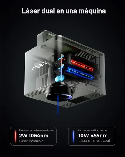 Miniatura 4 de xTool F1 Grabador Láser Dual 2 en 1, Máquina de Grabado Láser Portátil de Velocidad Relámpago, Grabador Láser HD para Joyería, Metal, Madera, Cuero