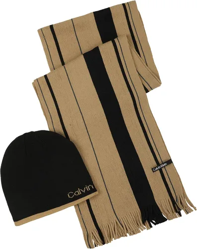 Miniatura 2 de Calvin Klein Conjunto de gorro reversible y bufanda Raschel para hombre