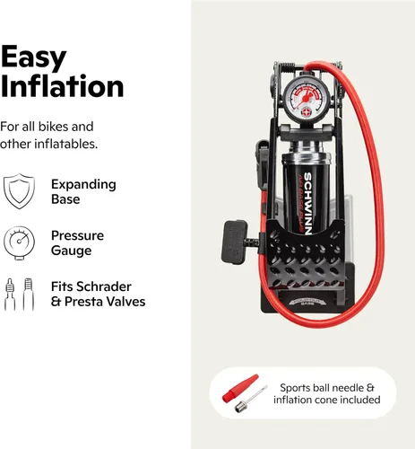 Miniatura 2 de Schwinn Bomba de bicicleta accionada por pie