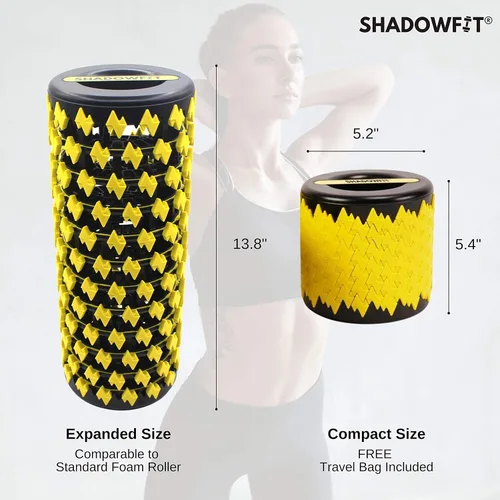 Miniatura 6 de Shadowfit - Rodillos de espuma ajustables para dolor muscular, tejidos, rodillos de masaje para un máximo alivio de la tensión, espuma de alta Rojo