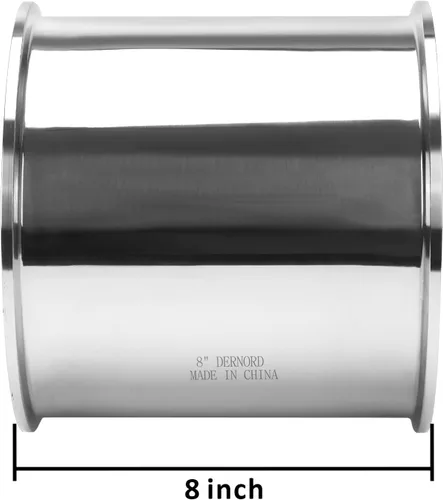 Miniatura 2 de DERNORD Tubo de carrete sanitario con extremos de abrazadera, tubo redondo sin costuras de acero inoxidable 304 con brida de virola de triple