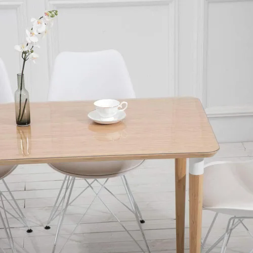 Miniatura 6 de Protector de mesa de comedor impermeable de PVC, almohadillas protectoras de plástico antideslizante, cubierta de mantel de vinilo para cocina