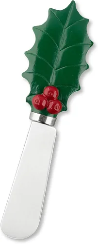 Miniatura 6 de Supreme Housewares Holly Days - Esparcidores de queso, asas de resina pintadas a mano con cuchillas de acero inoxidable para untar queso crema
