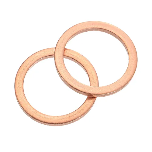 Miniatura 24 de uxcell Arandela Plana M6, 50 Piezas Arandelas de Anillo Plano de Cobre de 12mm de Diámetro Exterior Junta de Sellado de Metal para Tornillos, Pernos