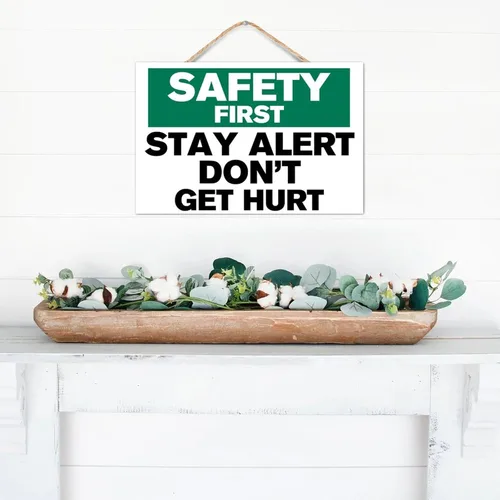 Miniatura 4 de Letrero rústico de madera de advertencia de 8 x 12 pulgadas, letrero de madera para colgar en la pared, decoración del hogar, placa de madera