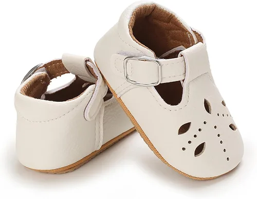 Miniatura 6 de SOFMUO Zapatos deportivos de cuero con cordones para bebés, niños y niñas, suela de goma suave, mocasines Oxford para recién nacidos