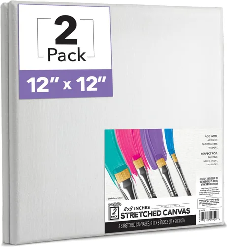Miniatura 15 de ArtSkills Lienzo estirado para pintar, lienzos de 16 x 20 pulgadas, suministros de pintura para artistas, paquete de lienzo en blanco, paquete de 2