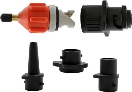 Miniatura 7 de Adaptador de bomba SUP, bomba de aire inflable para barco, kit de adaptador de válvula de aire, boquilla de aire, cabezal de conversión Naranja
