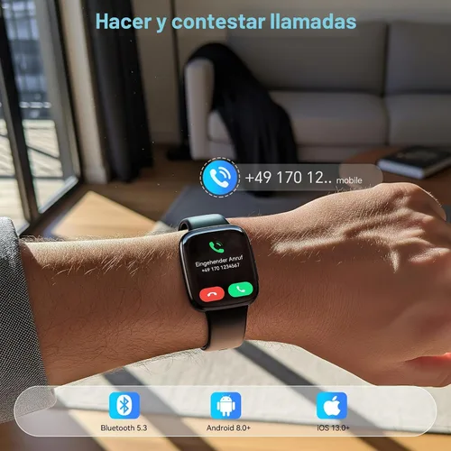 Miniatura 3 de Reloj inteligente para hombres/mujeres, responder/hacer llamadas, reloj inteligente AMOLED de 1.85 pulgadas con pantalla siempre encendida
