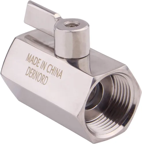 Miniatura 4 de DERNORD Válvula de bola de acero inoxidable Mini rosca NPT hembra (1" hembra y hembra)