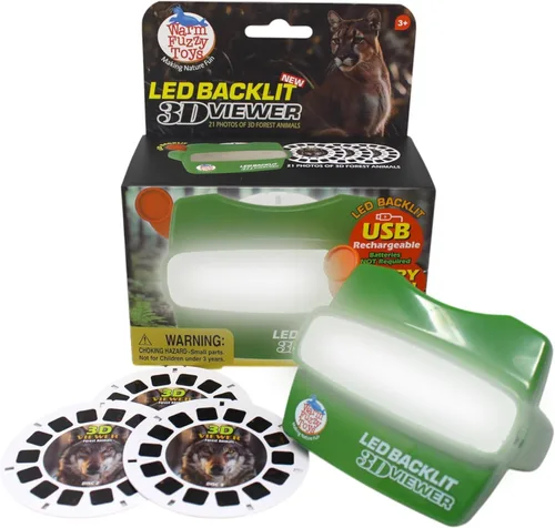 Miniatura 10 de WARM FUZZY Toys - Visor 3D retroiluminado con LED (Ártico), nuevo visor de diapositivas recargable USB-C 2025 para niños y adultos, incluye 3