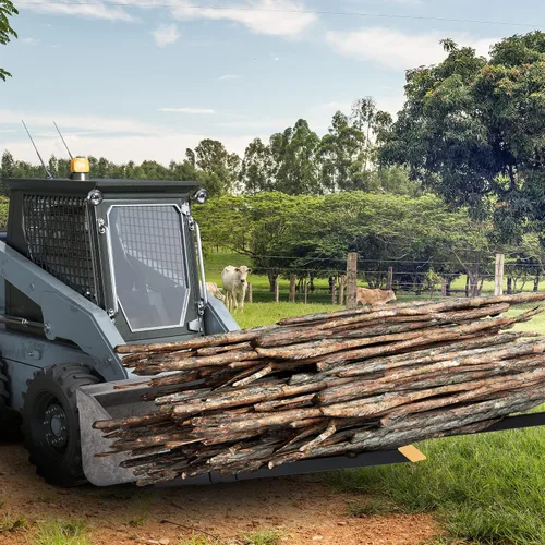 Miniatura 7 de YINTATECH Horquillas de tractor de alta resistencia con abrazadera de 43 pulgadas y 2000 libras con barra estabilizadora ajustable para accesorios
