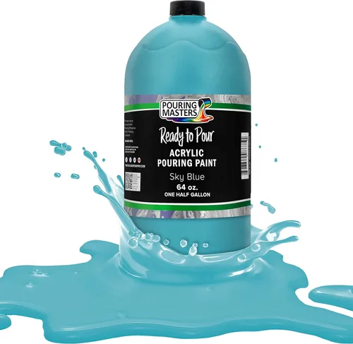 Miniatura 10 de POURING MASTERS Pintura Acrílica Roja Carmesí Lista para Verter - Premium de 8 Onzas Premezclada a Base de Agua - para Lienzo, Madera, Papel, Rojo