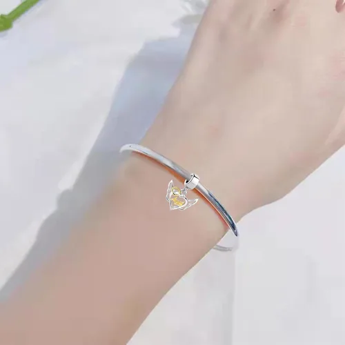 Miniatura 6 de Dije colgante de ángel de la guarda compatible con pulseras Pandora
