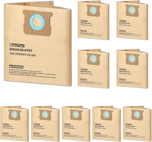 Miniatura 8 de SpaceTent Paquete de 6 bolsas de filtro desechables DXVA19-4101 para aspiradora DEWALT de 6, 8, 9 y 10 galones, bolsas de aspiradora de tienda de 6